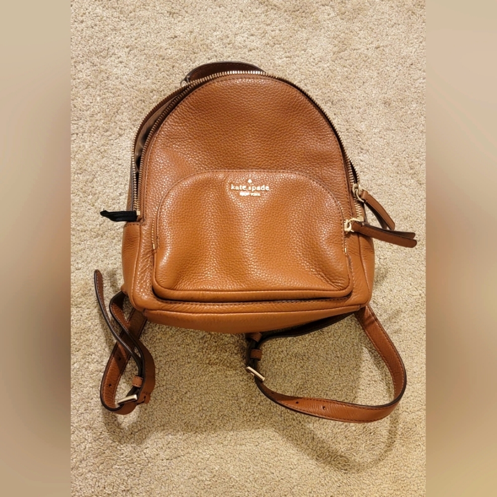 kate spade Tan Leather Mini Backpack